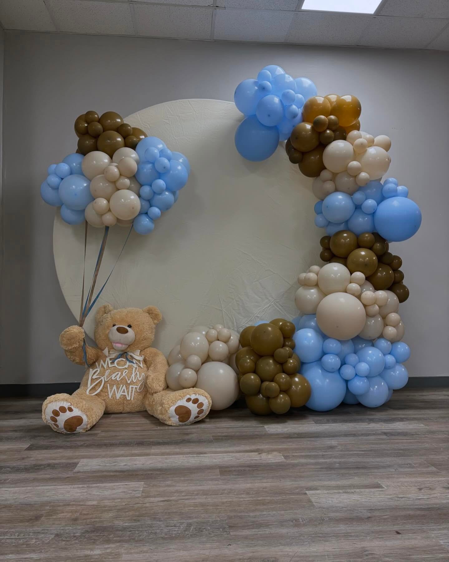 Neutral Textured Backdrop with Plush Bears
