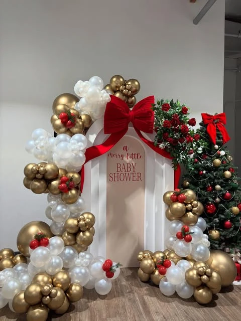 Festive Balloon Arch Backdrop