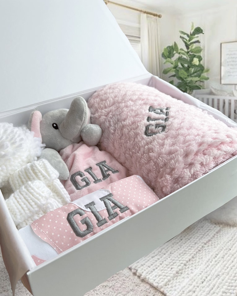 Personalized Sophia Bunny & Floral Gift Box
