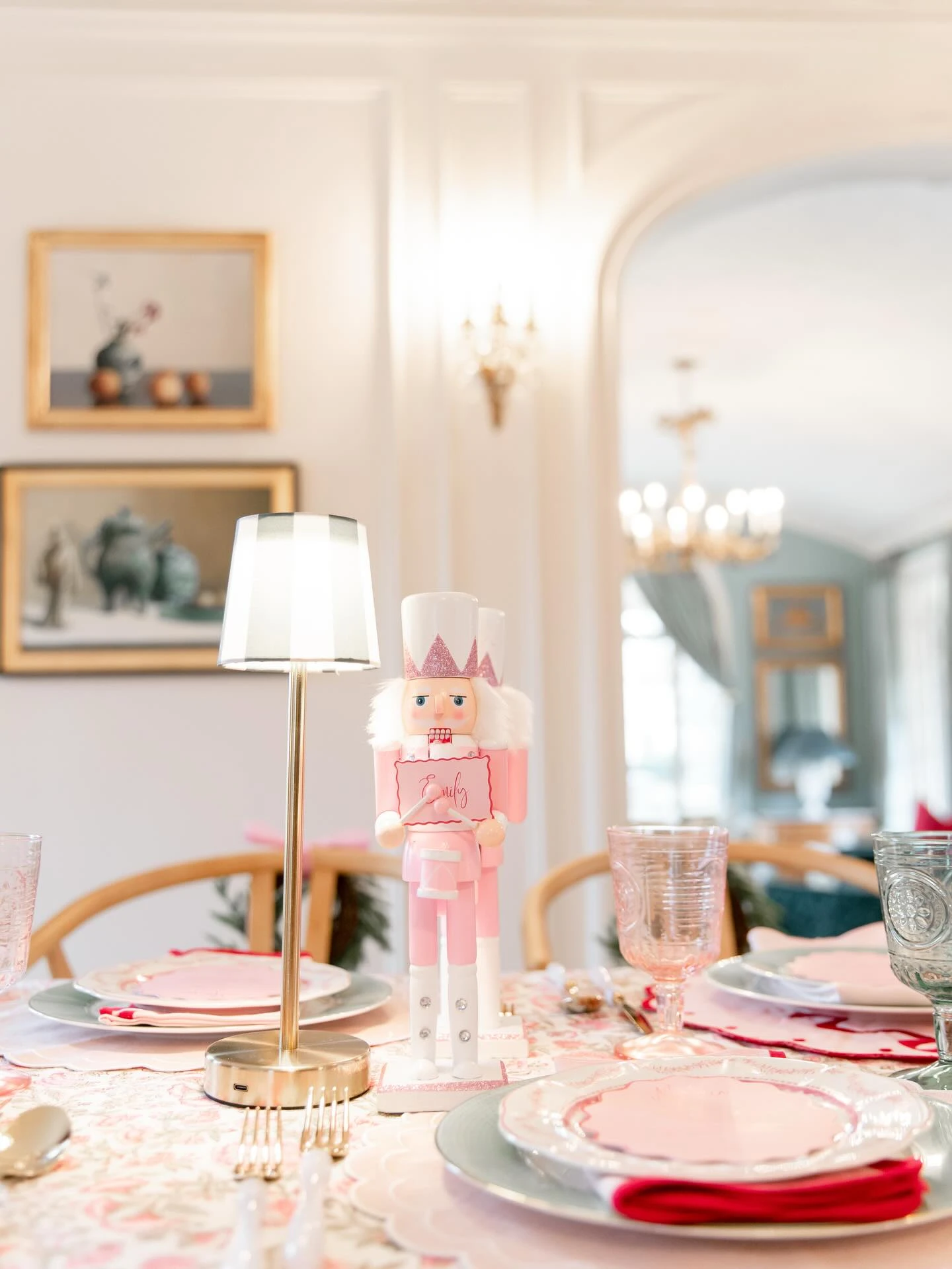 Holiday dessert buffet table for a merry little baby shower