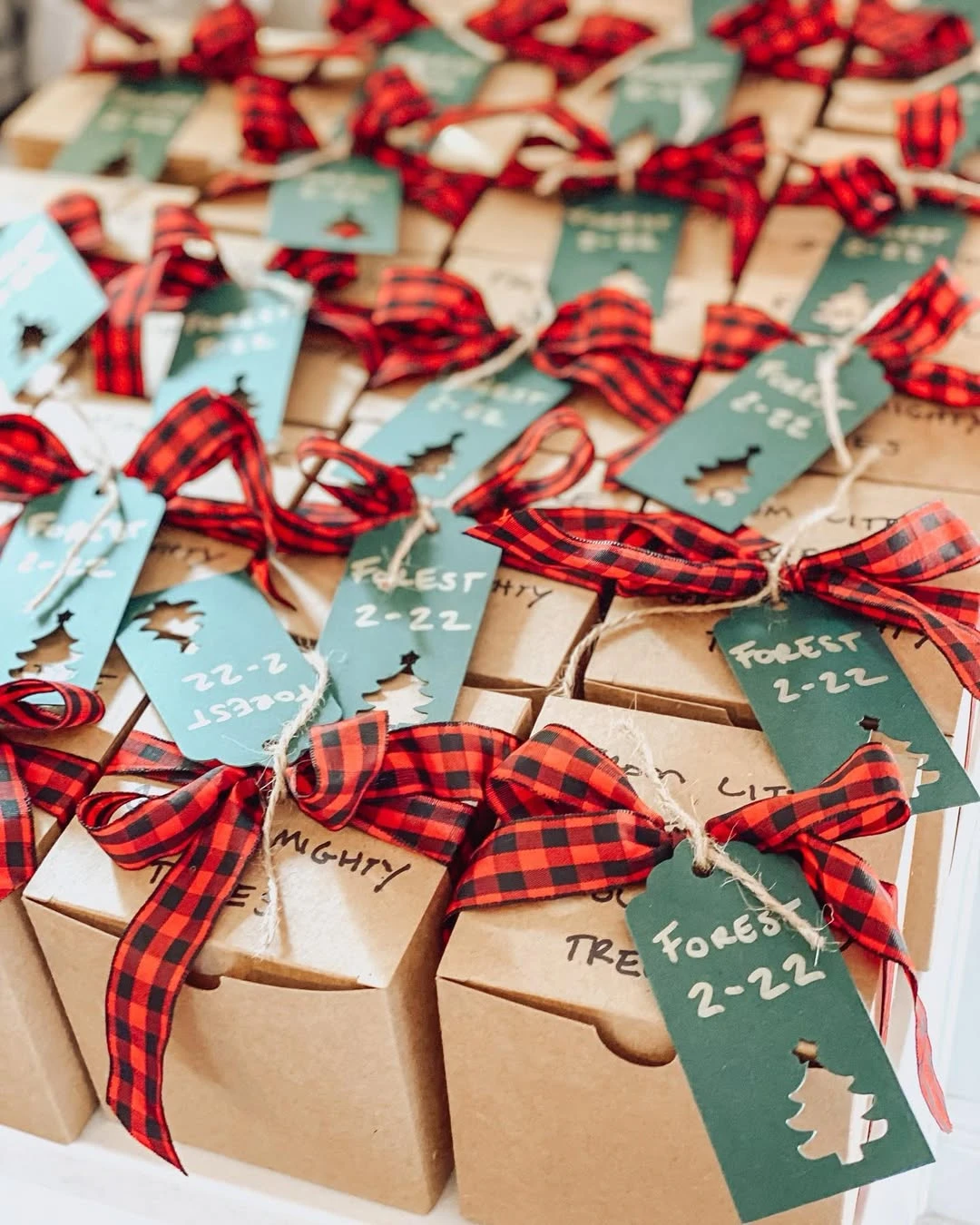 Christmas treat favor boxes