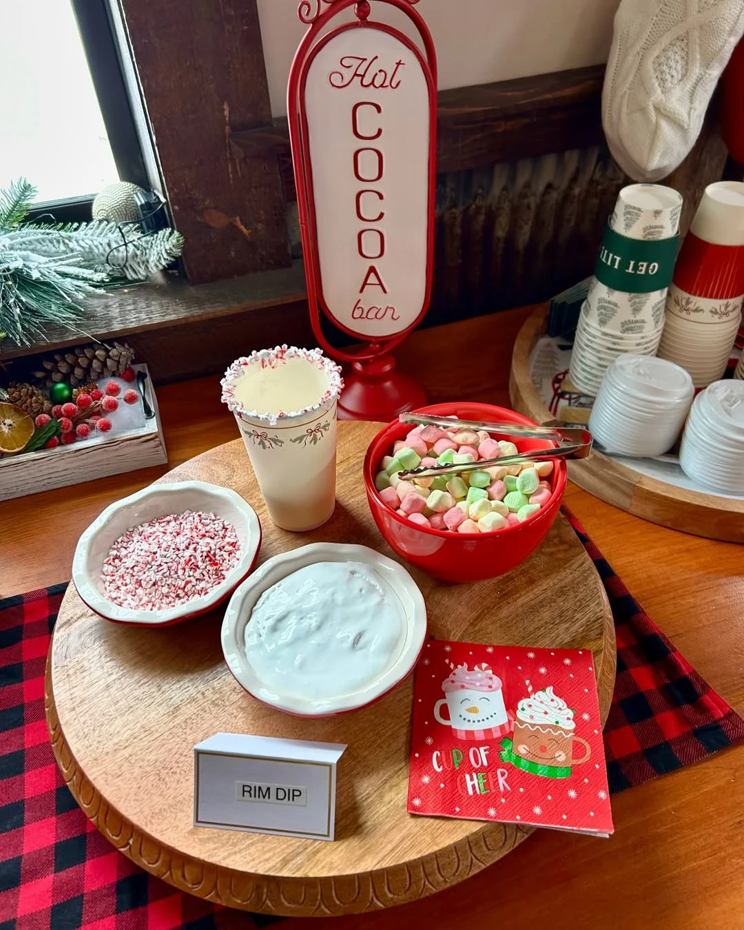 Hot cocoa rim station