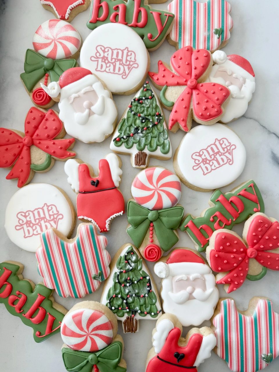Santa Baby sugar cookies