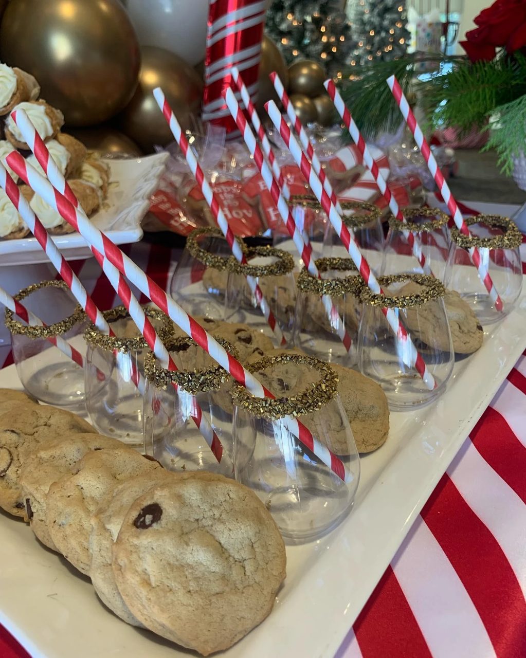 Cookies and milk drink station