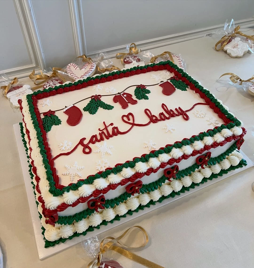 Santa Baby holiday sheet cake