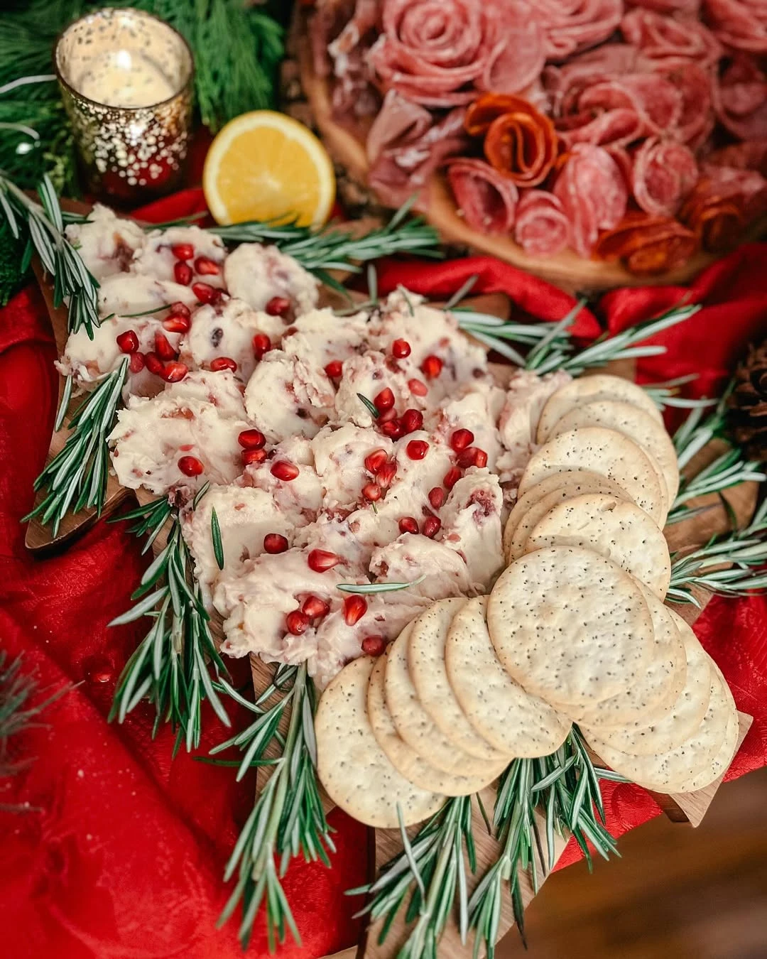 Pomegranate cheese ball appetizer