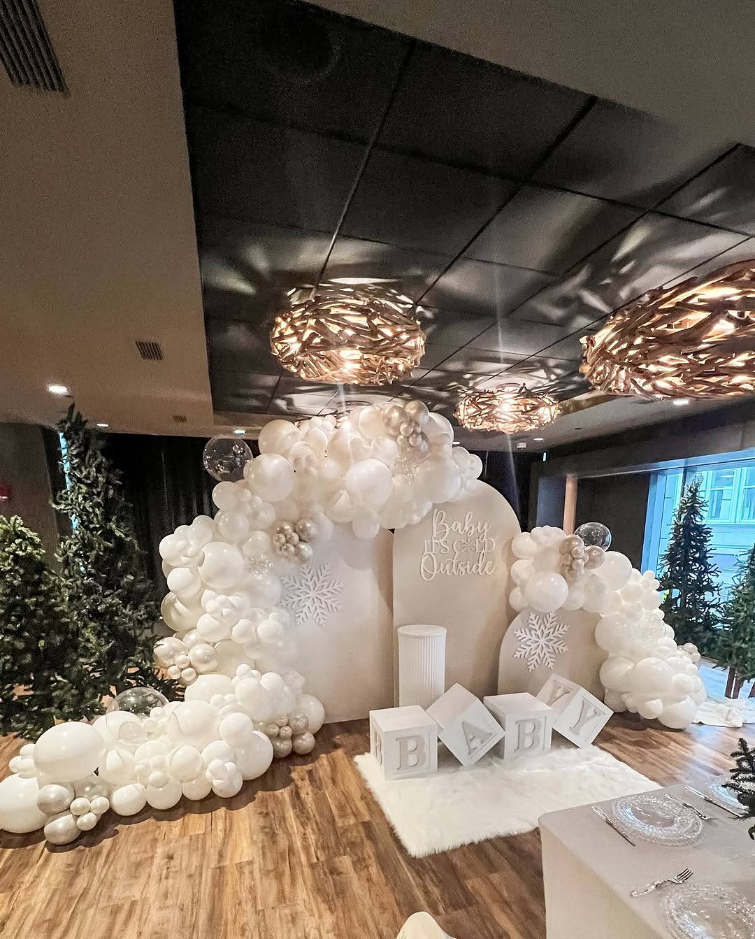 White Arch and Block Decor Station