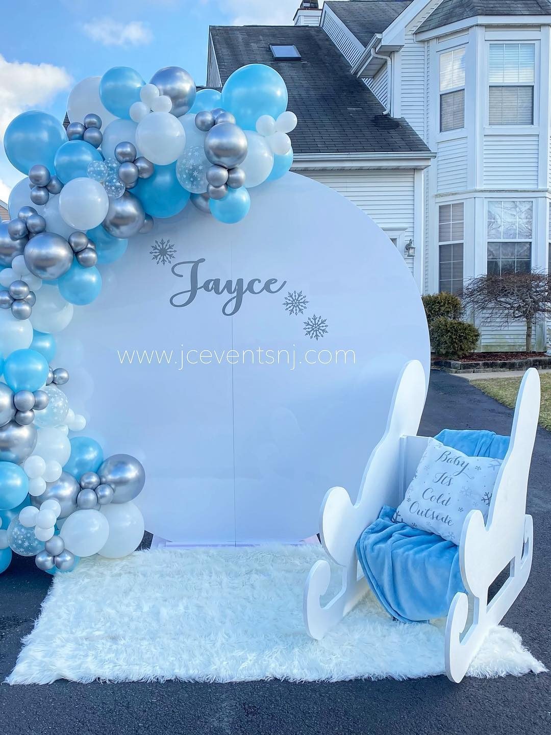 Sweet Powder Blue Cake Station
