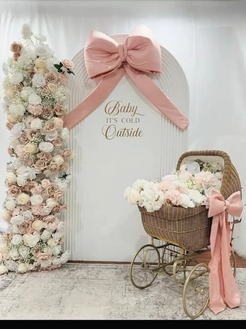 Outdoor Sleigh Photo Backdrop