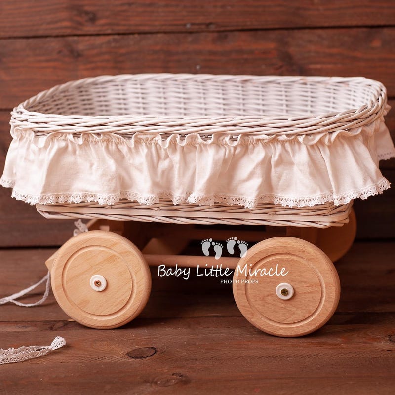 Vintage Wooden Wagon Bassinet