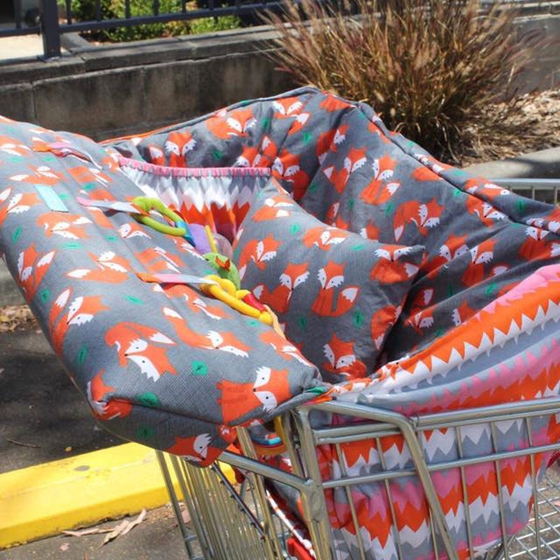 Fox Patterned Shopping Cart Cover