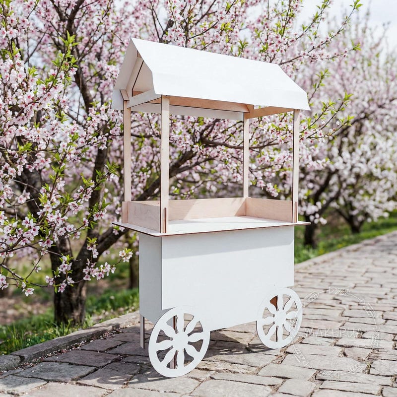Outdoor White Canopy Cart