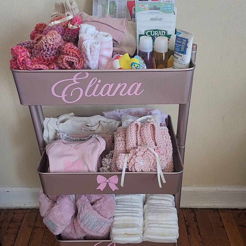 Personalized Baby Name Storage Cart