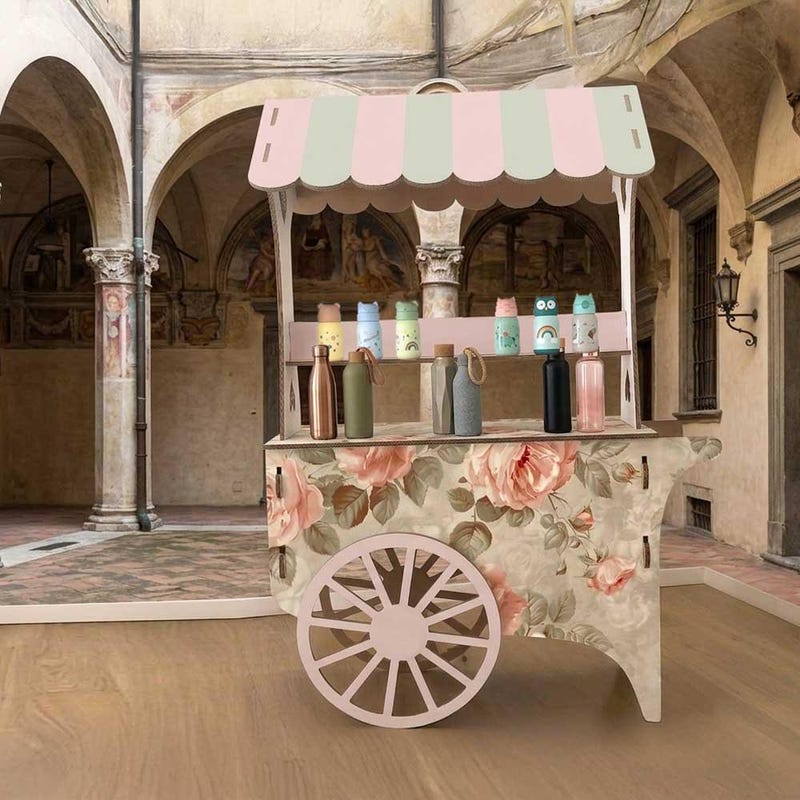 Floral Vintage Drink Stand