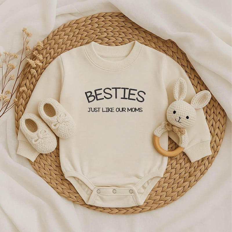 Knit Besties Like Our Moms Bubble Romper