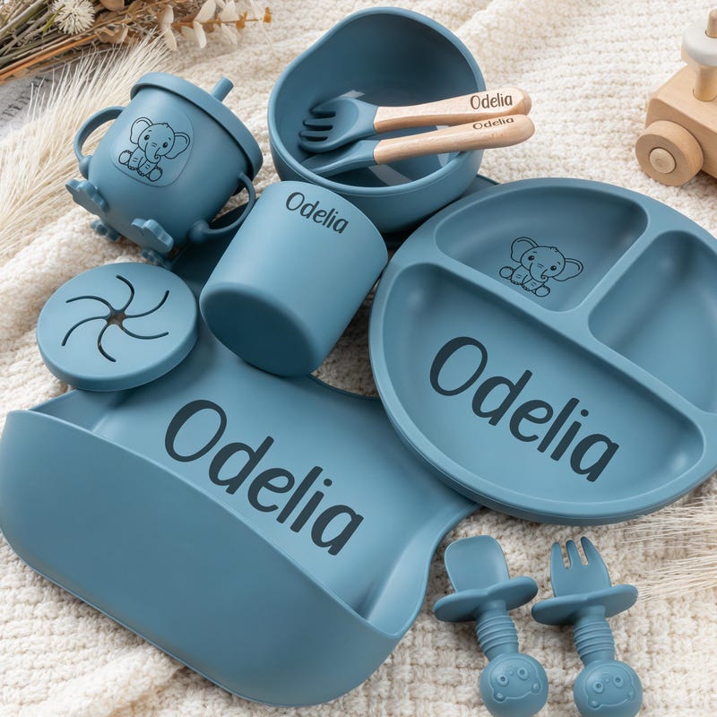 Personalized Silicone Feeding Set