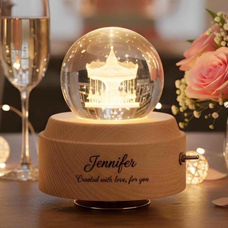 Crystal Carousel Music Box