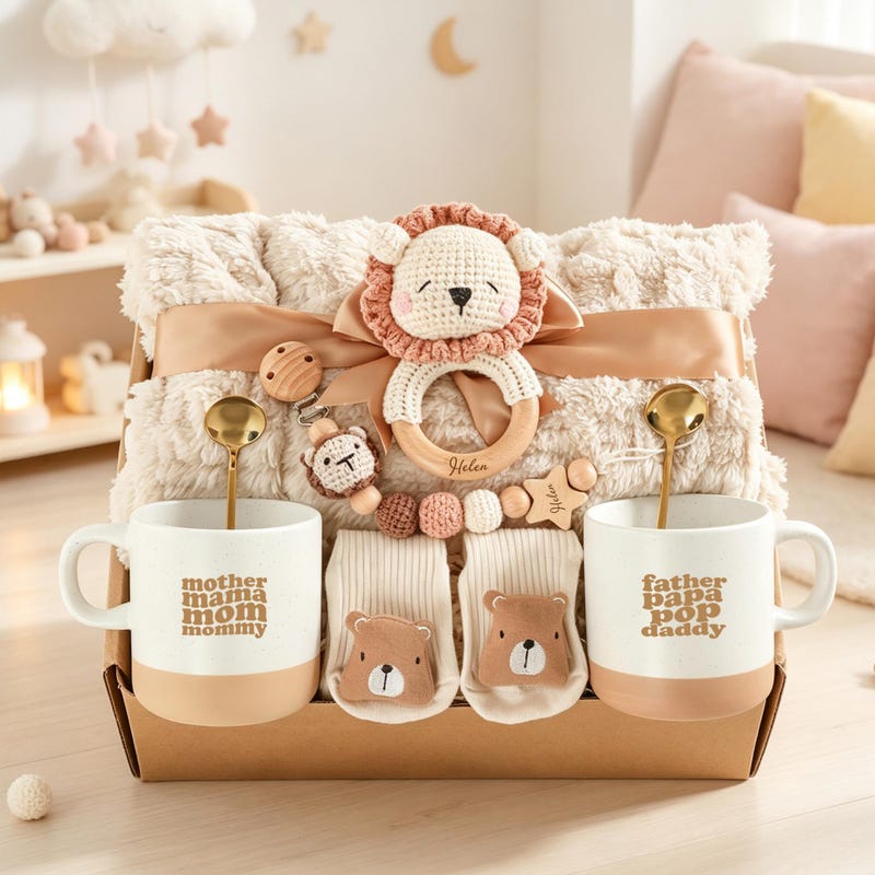 Parent Mugs and Baby Gift Set