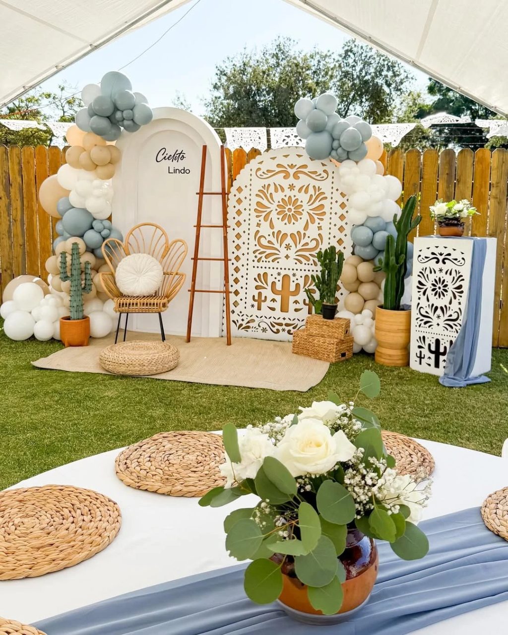Backyard Rattan Lounge Setup
