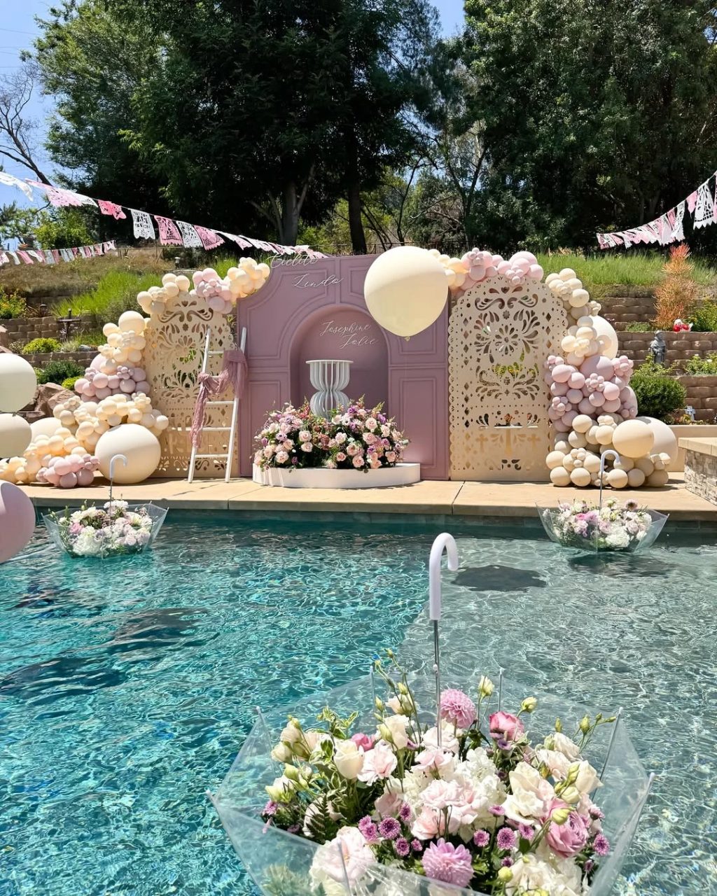 Poolside Floral Haven