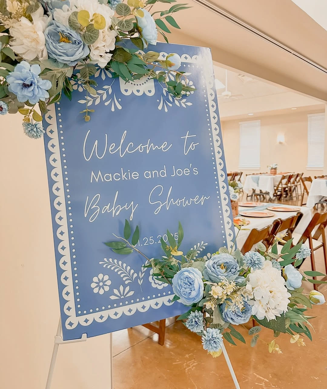 Floral Framed Welcome Board