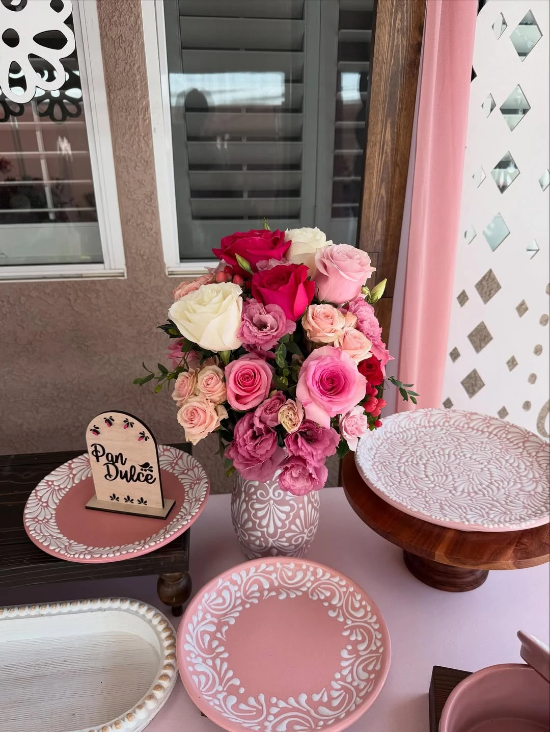 Hand Painted Ceramic Vase Display