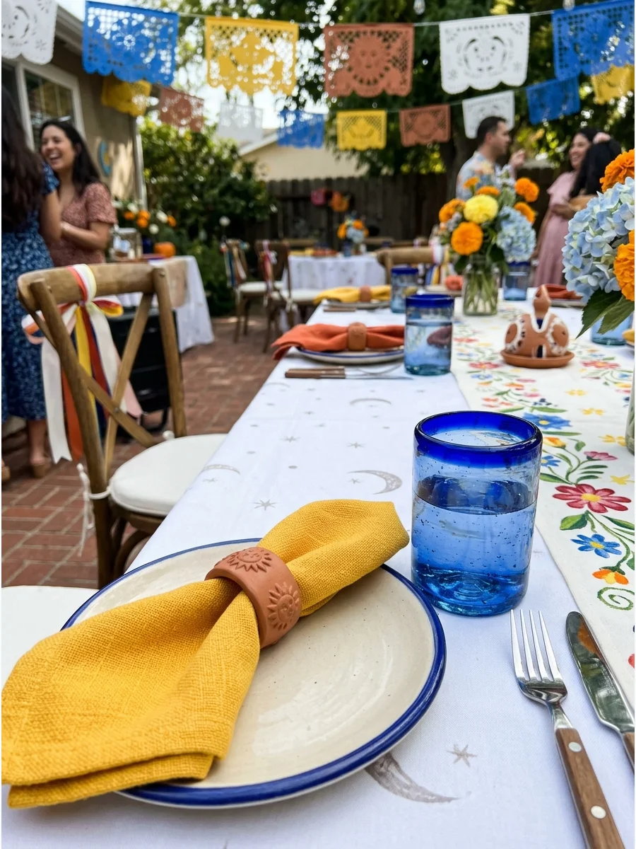 Rustic Patio Floral Setup