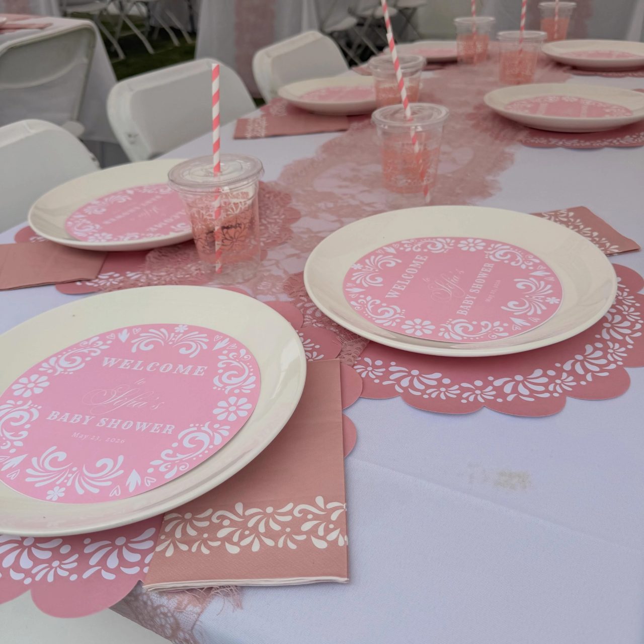 Pink Lace Tableware Setting
