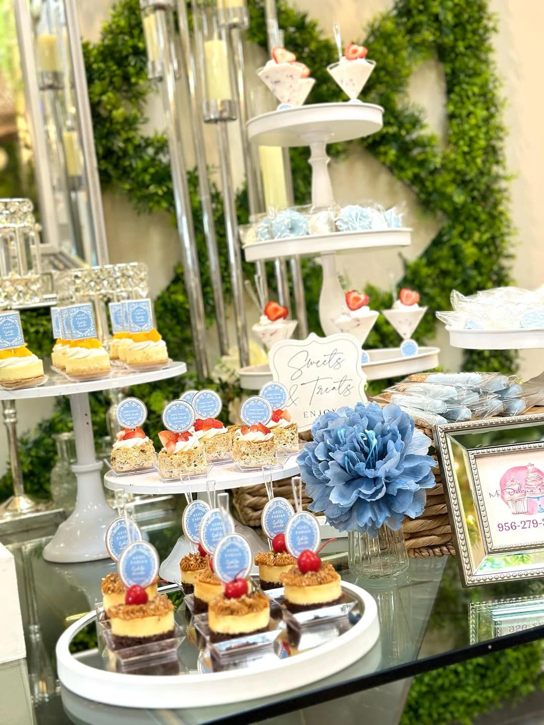 Elegant Dessert Towers and Cheesecake Bites