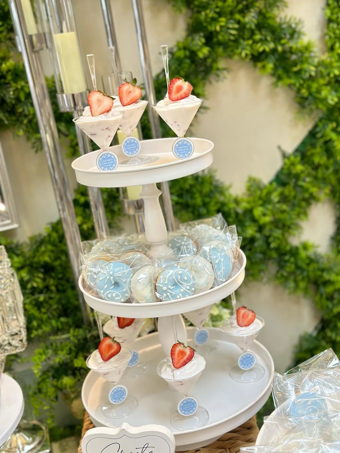 Three Tier Dessert Stand with Parfaits