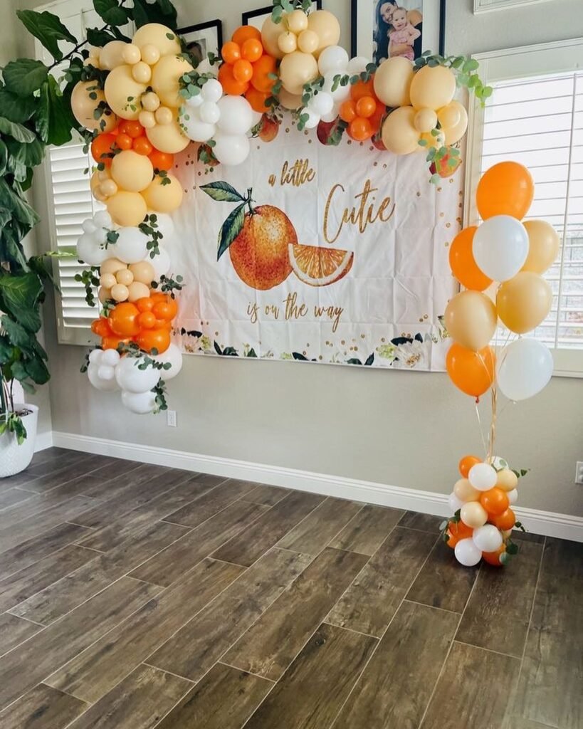 Citrus Balloon Backdrop Garland