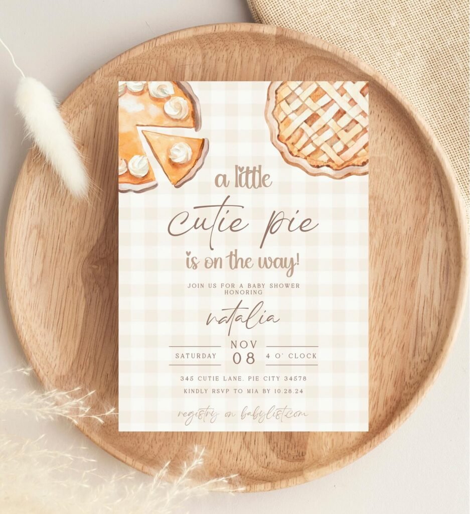 Vintage Pie Invitation Suite