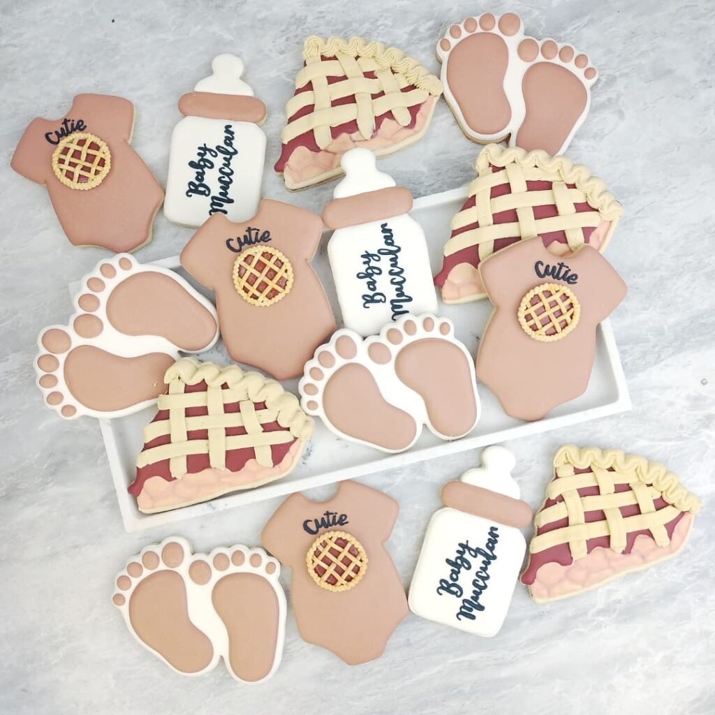 Baby Footprint and Pie Cookies