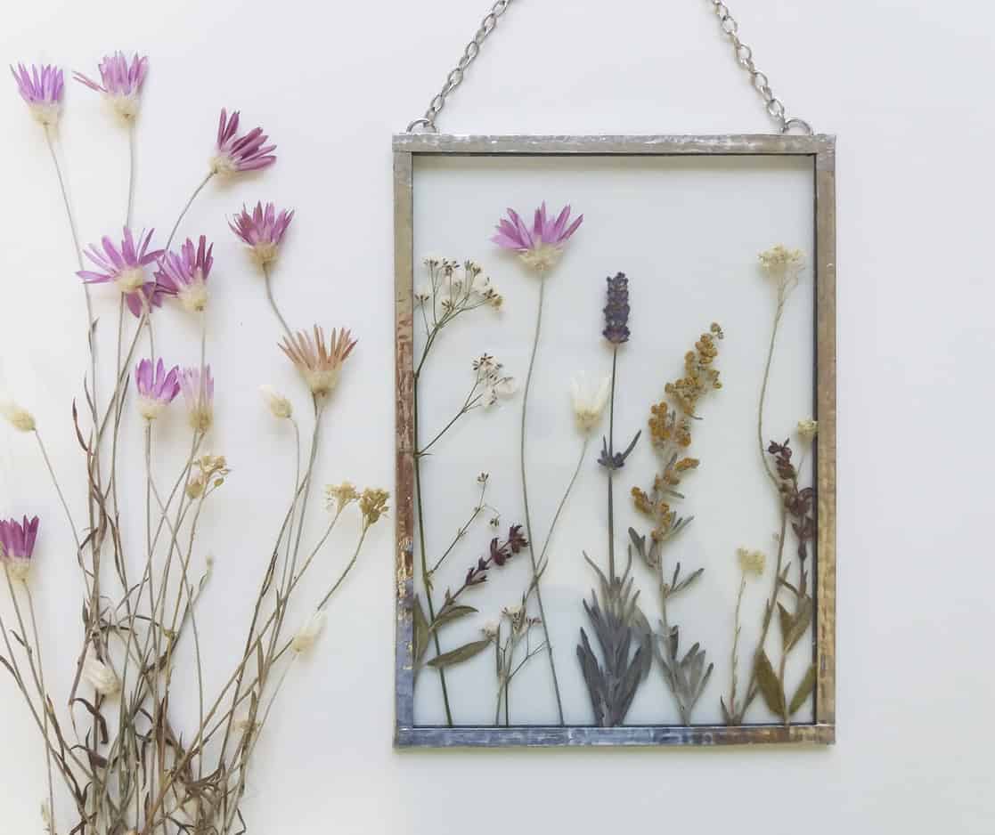 Pressed Flower Hanging Glass Frame