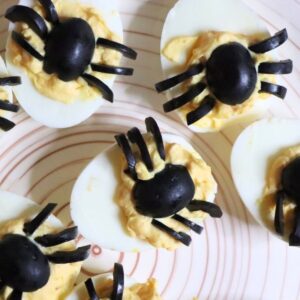 Spider Deviled Eggs