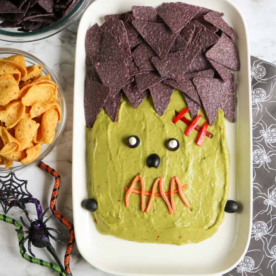 Frankenstein Guacamole Dip