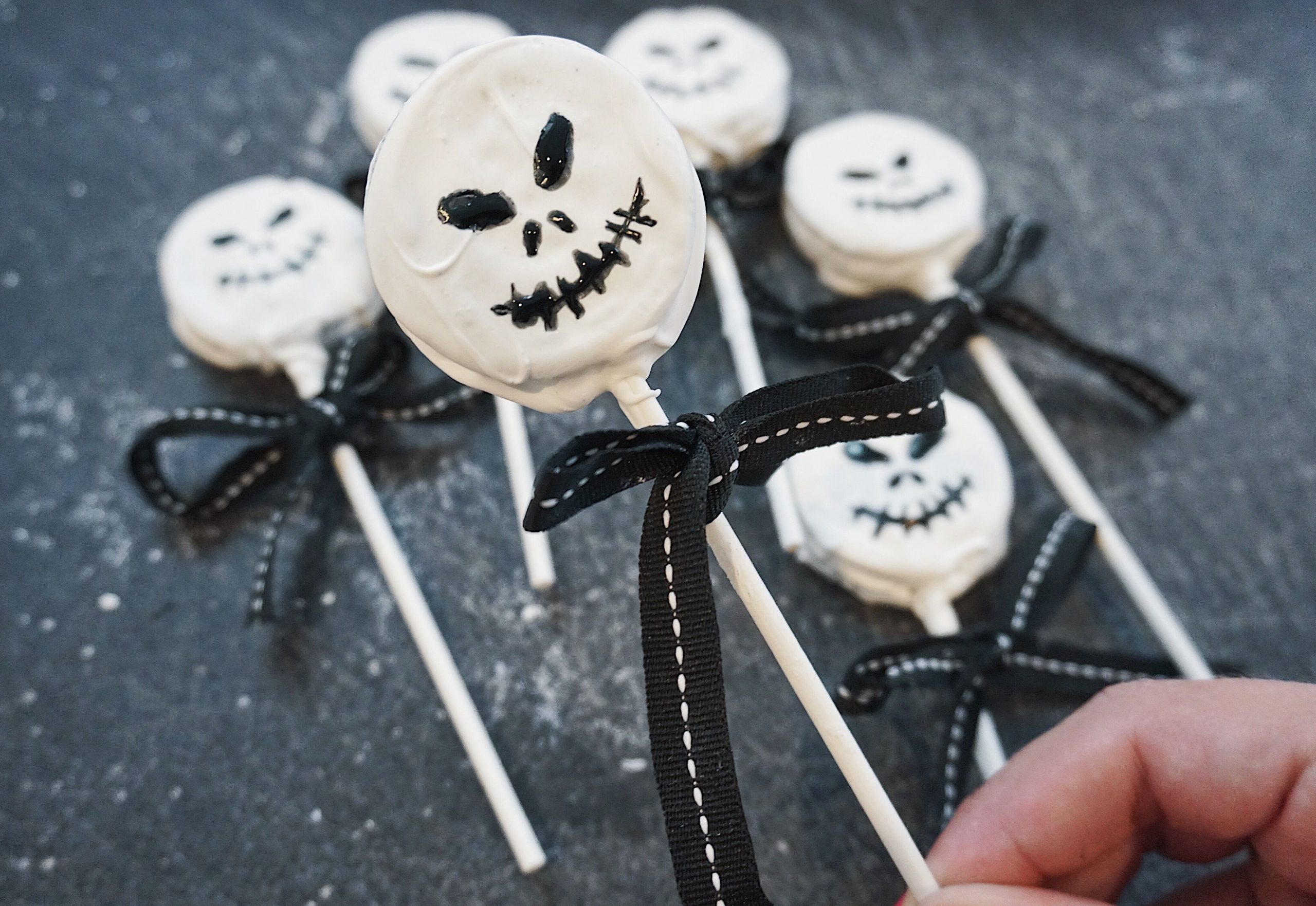 Jack Skellington Cookie Pops