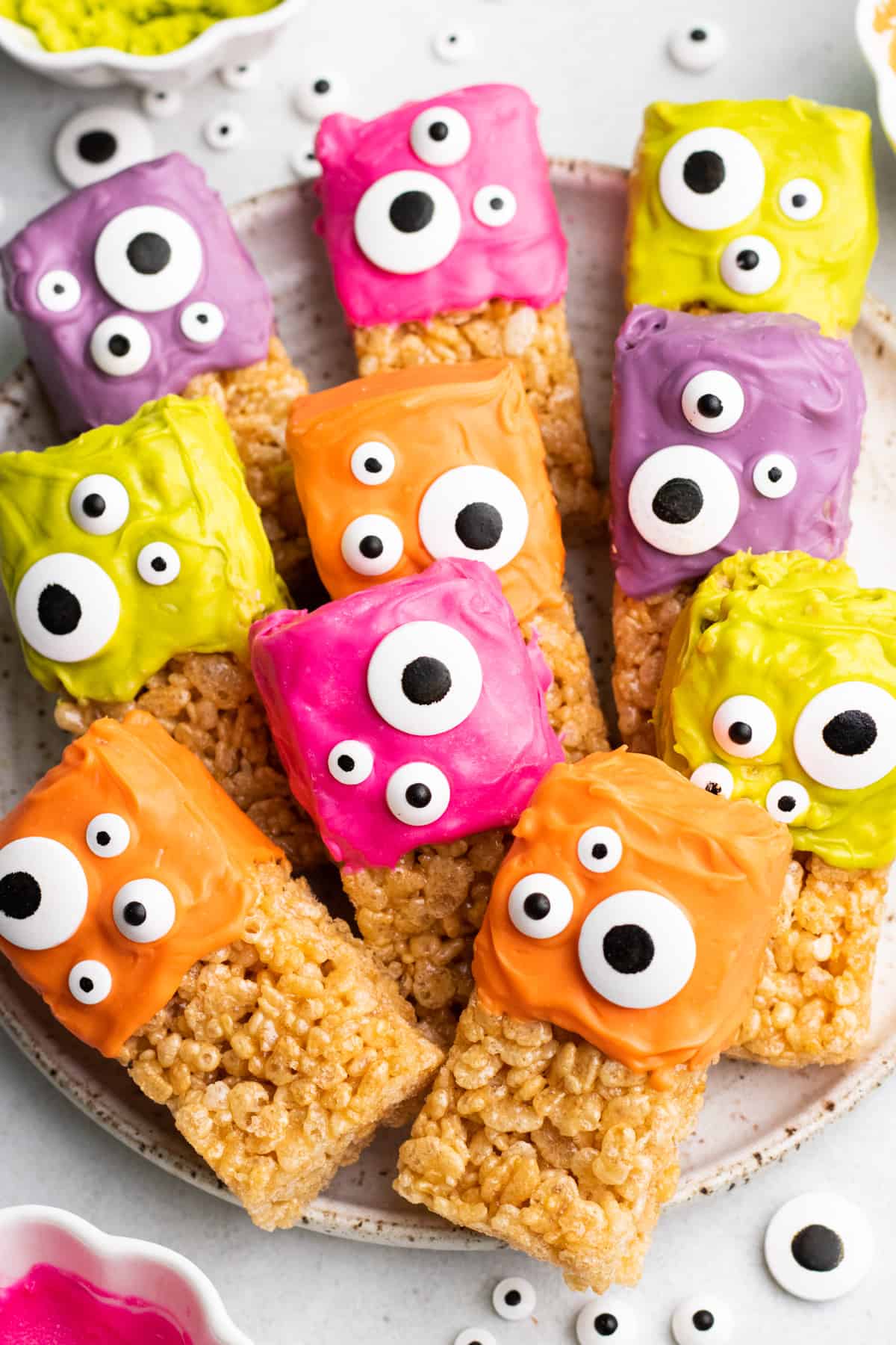 Colorful Monster Rice Krispie Treats
