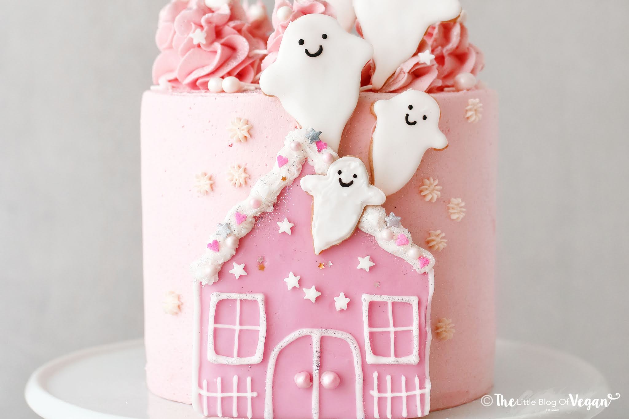 Pink Haunted House Cake