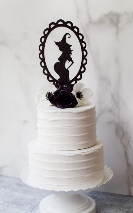 Witch Silhouette Cake Topper