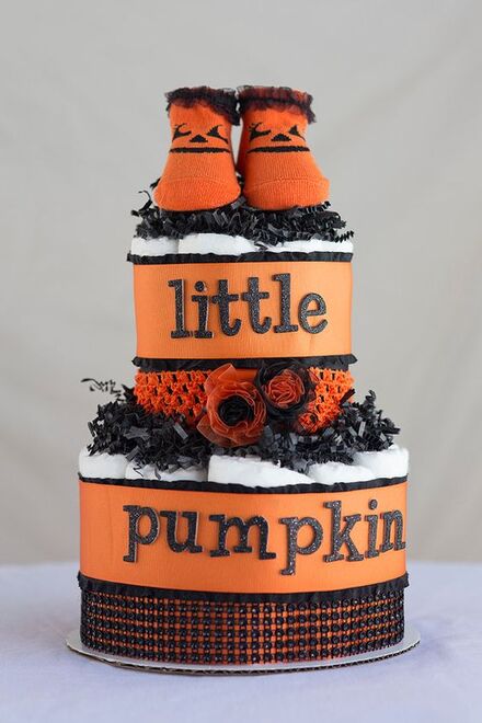 Little Pumpkin Diaper Cake
