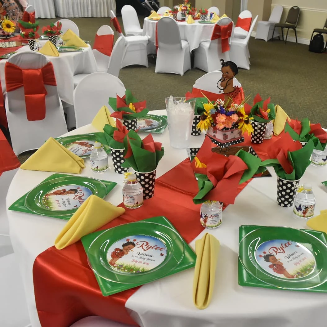 Pink and Green Table Setup
