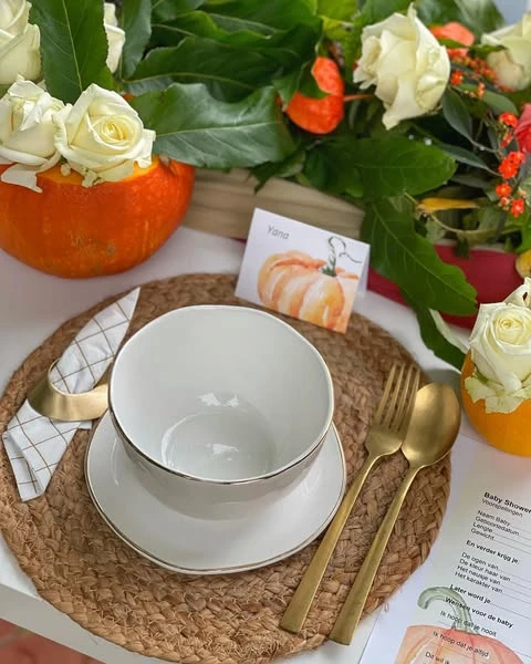 Pumpkin Flower Place Setting