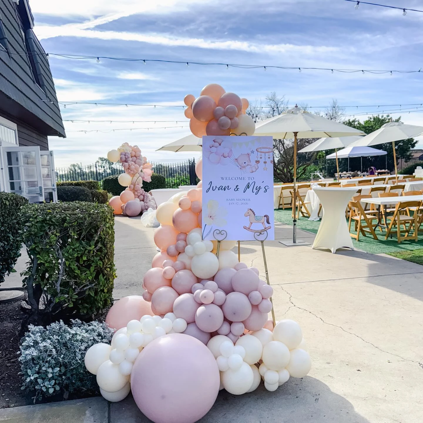 Soft Pastel Welcome Sign Display
