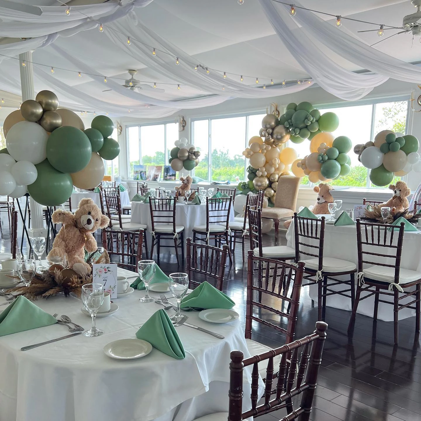 Forest Green and Gold Reception Hall