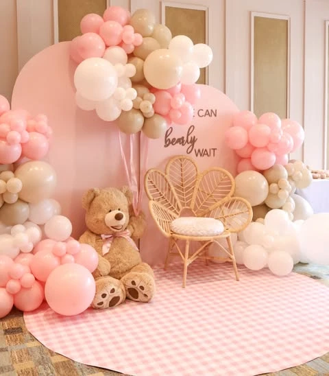 Soft Pink Wicker Peacock Chair Nook