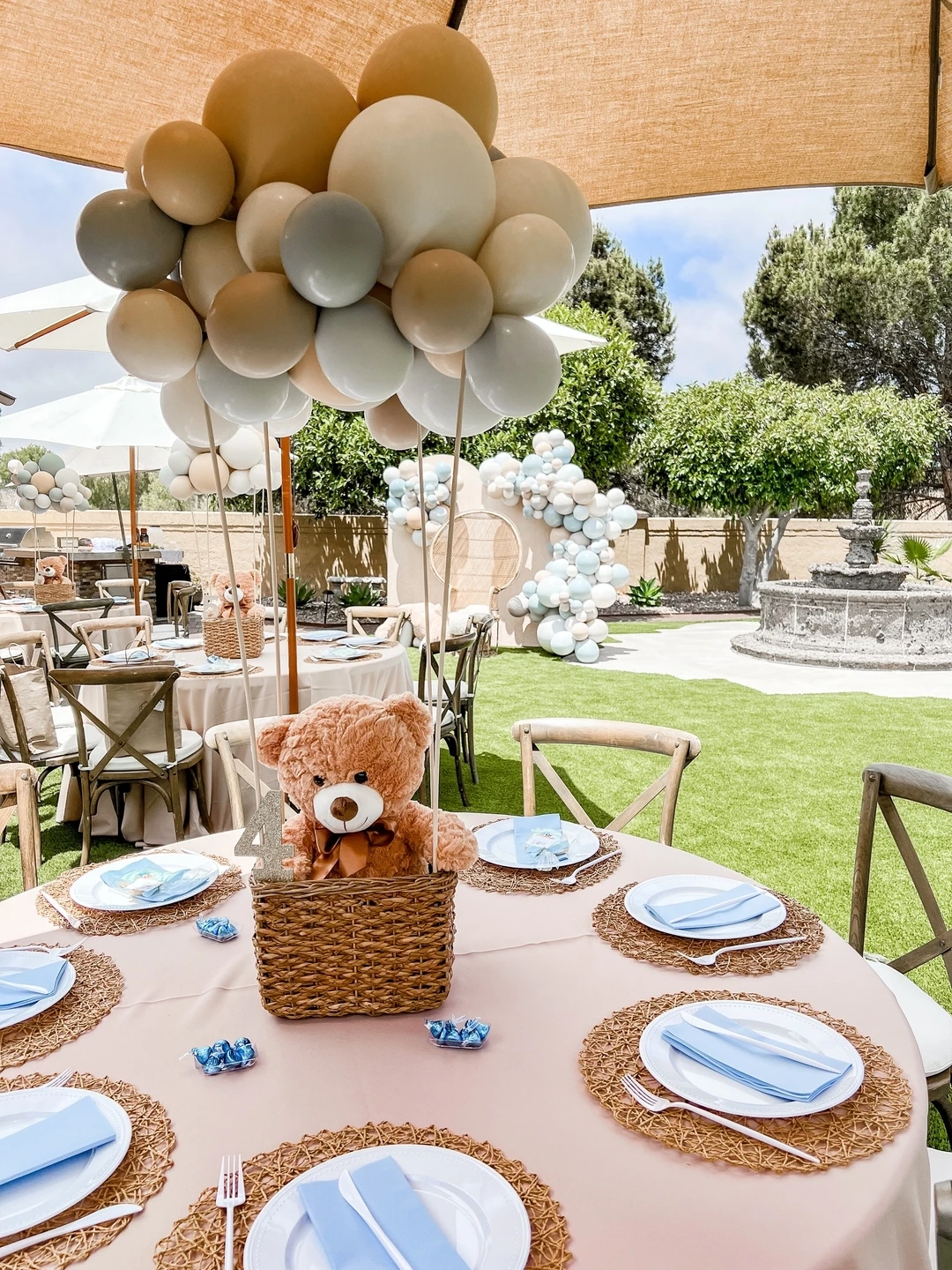 Hot Air Balloon Outdoor Table Centerpiece