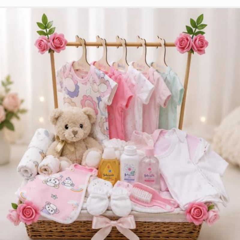 Floral Rack Clothing and Skincare Basket