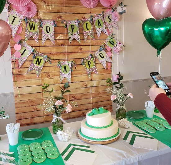 Rustic Wood Backdrop Dessert Table