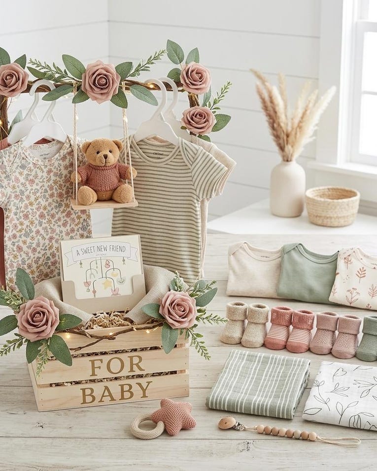 Floral Wooden Crate Wardrobe